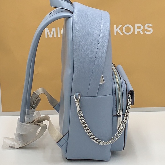 MICHAEL KORS Maisie Medium Pebbled Leather 2-in-1 BackpackPale Blue NWOT - Picture 14 of 16
